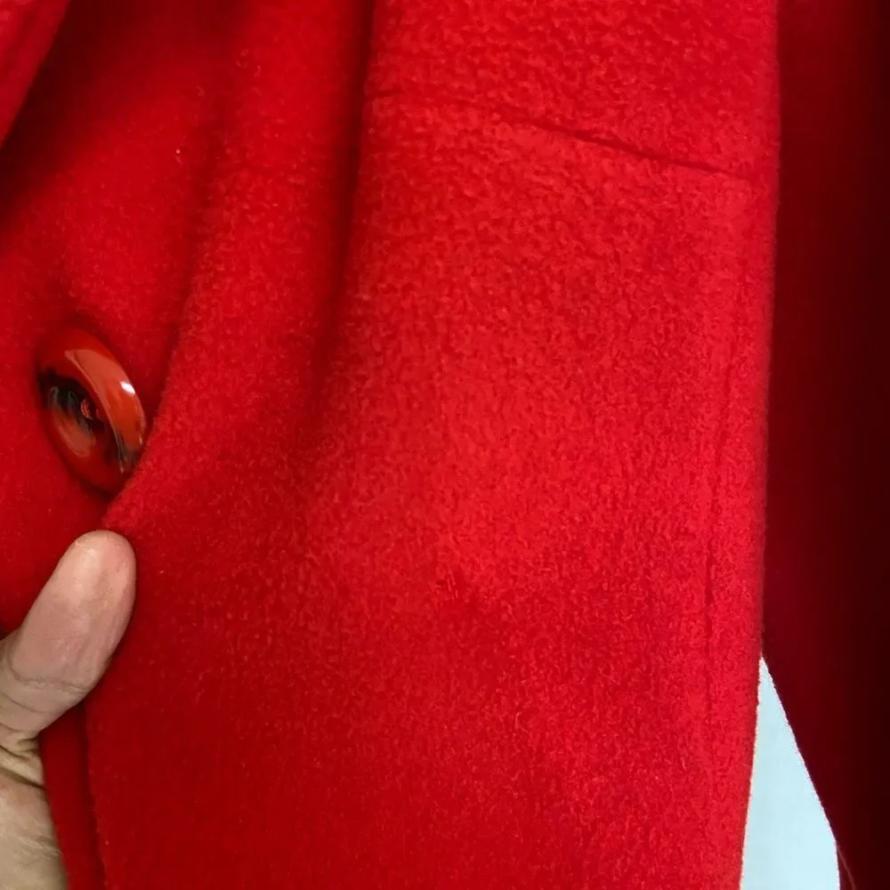 Vintage 70s Rosewin red peacoat size S/M